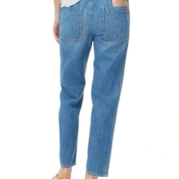 J. CREW Cropped Straight Leg Denim Drawstring Pants Size 28 - Picture 3 of 10